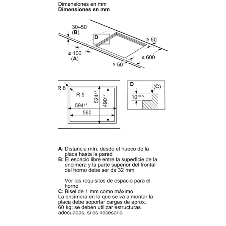 Encimera BOSCH Serie 6 Gas vidrio negro 60 cm · PPP6A6I10 8