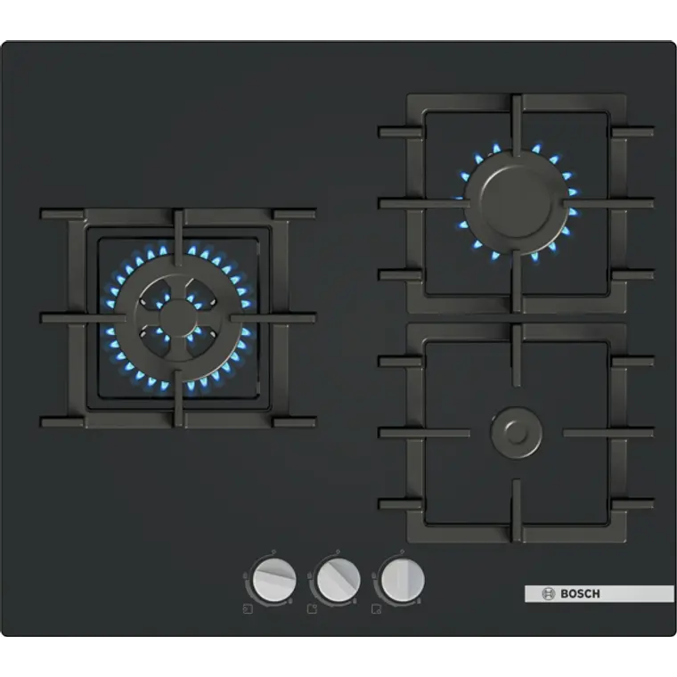 Encimera BOSCH Serie 4 Gas vidrio negro 60 cm · PNC6B6K40 1