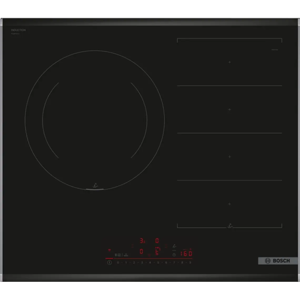 Encimera BOSCH Serie 6 Inducción negro 60 cm con perfiles · PXJ675HC1E 1