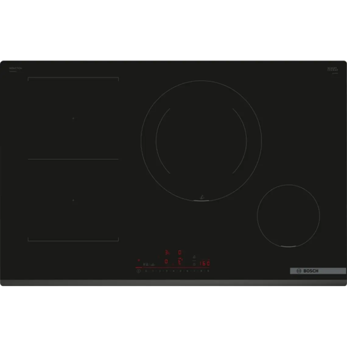 Encimera BOSCH Serie 6 Inducción negro 80 cm sin perfiles · PVS831HC1E 1