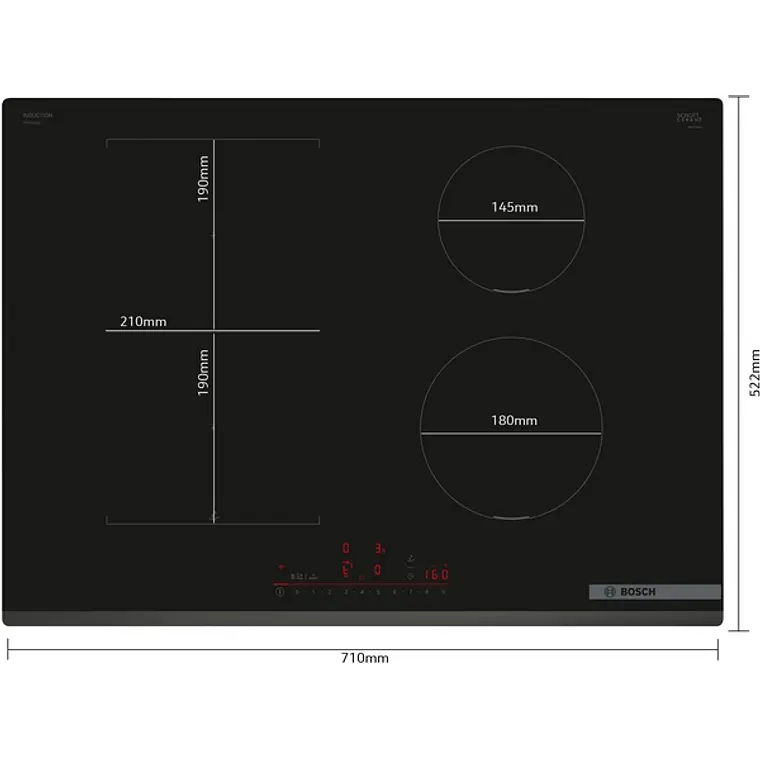 Encimera BOSCH Serie 6 Inducción negro 70 cm sin perfiles · PVS731HC1E 5