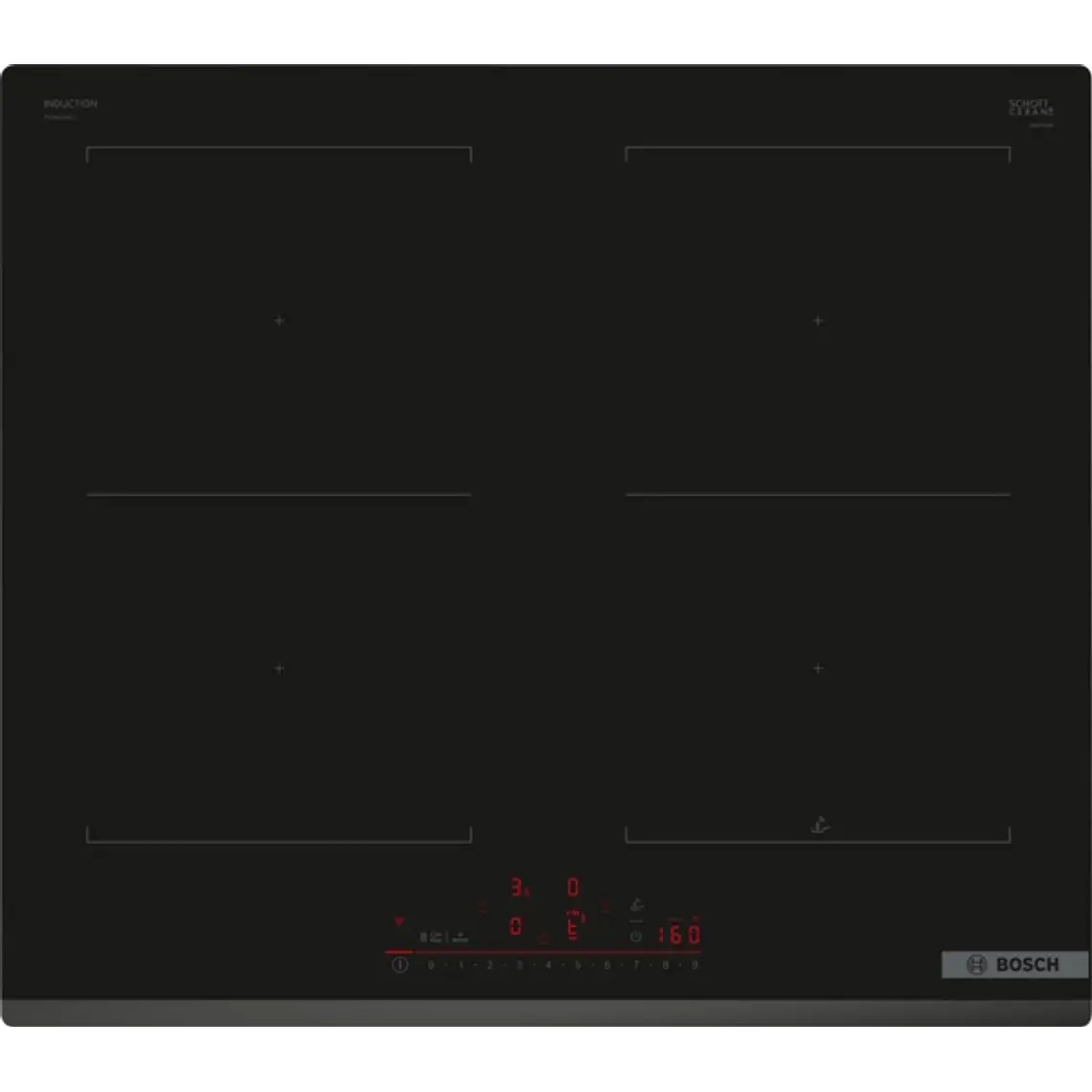 Encimera BOSCH Serie 6 Inducción negro 60 cm sin perfiles · PVQ631HC1E 1