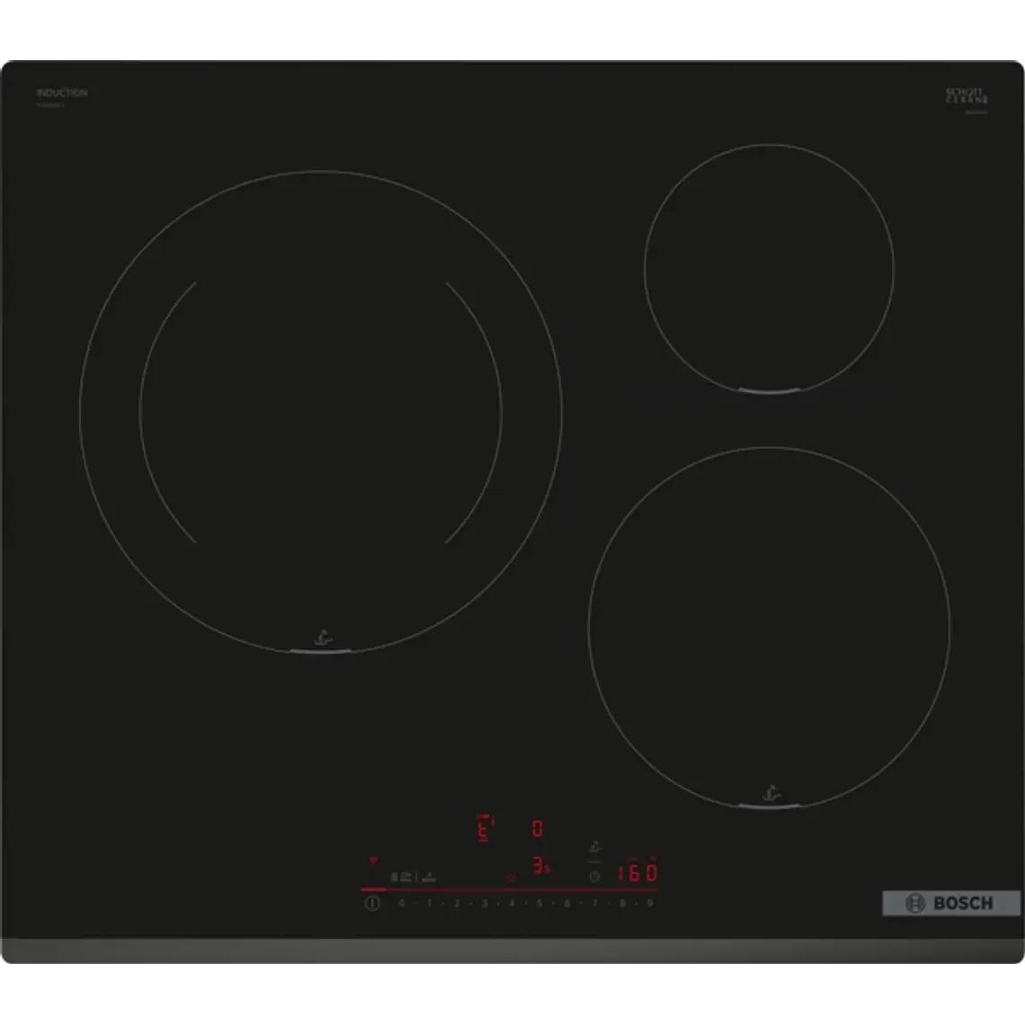 Encimera BOSCH Serie 6 Inducción negro 60 cm sin perfiles · PIJ631HC1E 1