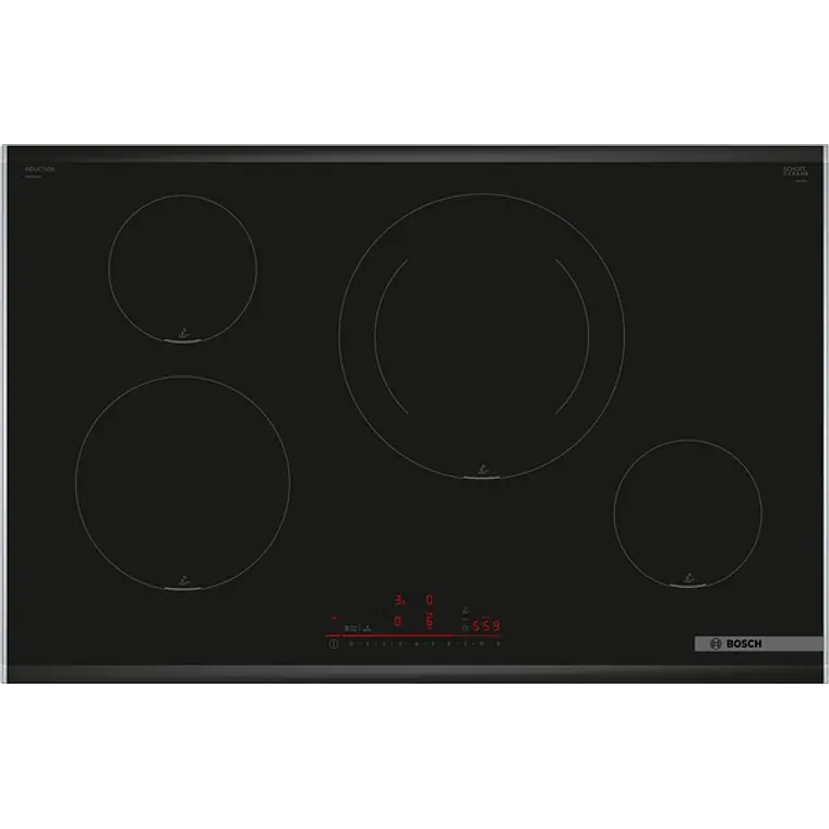 Encimera BOSCH Serie 6 Inducción negro 80 cm con perfiles · PIE875HC1E 1