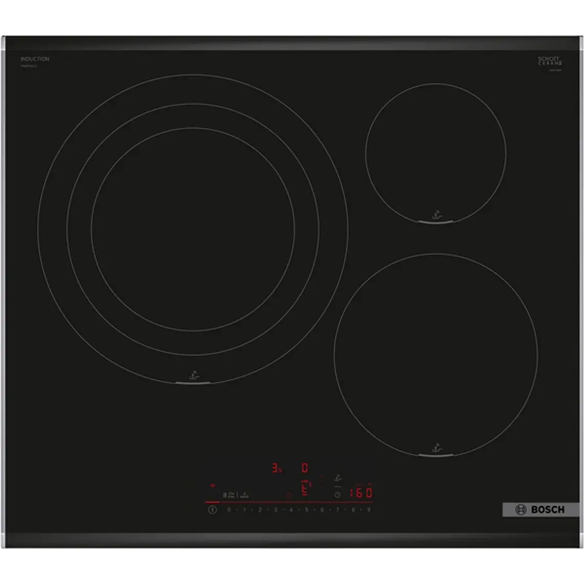 Encimera BOSCH Serie 6 Inducción negro 60 cm con perfiles · PID675HC1E 1