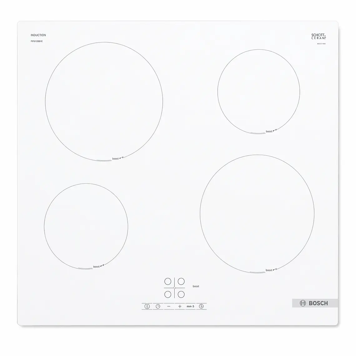 Encimera BOSCH Serie 4 Inducción 60 cm sin perfiles · PIF612BB1E 1
