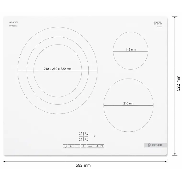 Encimera BOSCH Serie 4 Inducción 60 cm sin perfiles · PID612BB1E 5