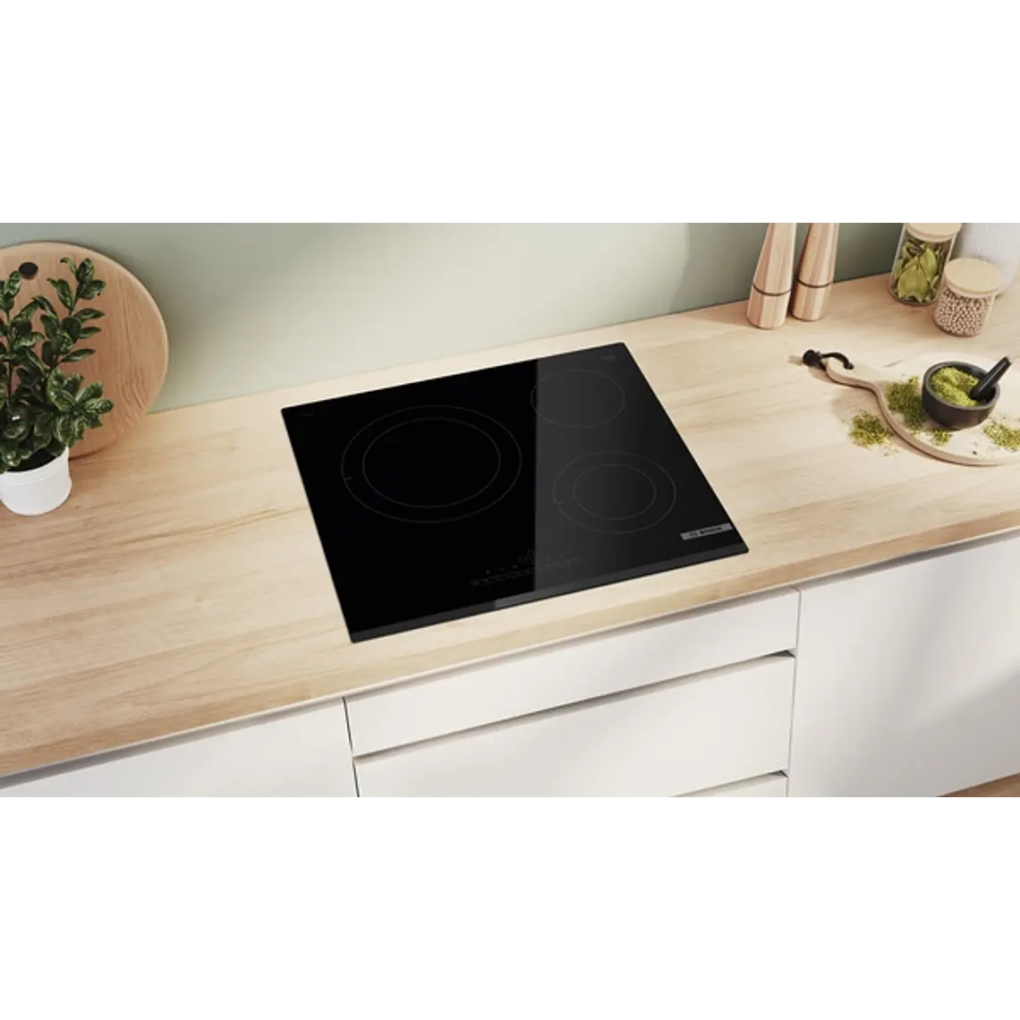 Encimera BOSCH Serie 6 Vitrocerámica negro 60 cm sin perfiles · PKK631FP8E 5
