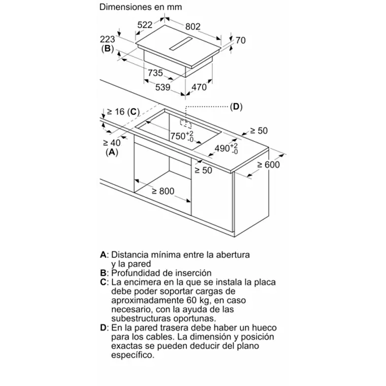 Encimera BOSCH Serie 4 Inducción con extractor Negro 80 cm sin perfiles · PVS811B16E 13