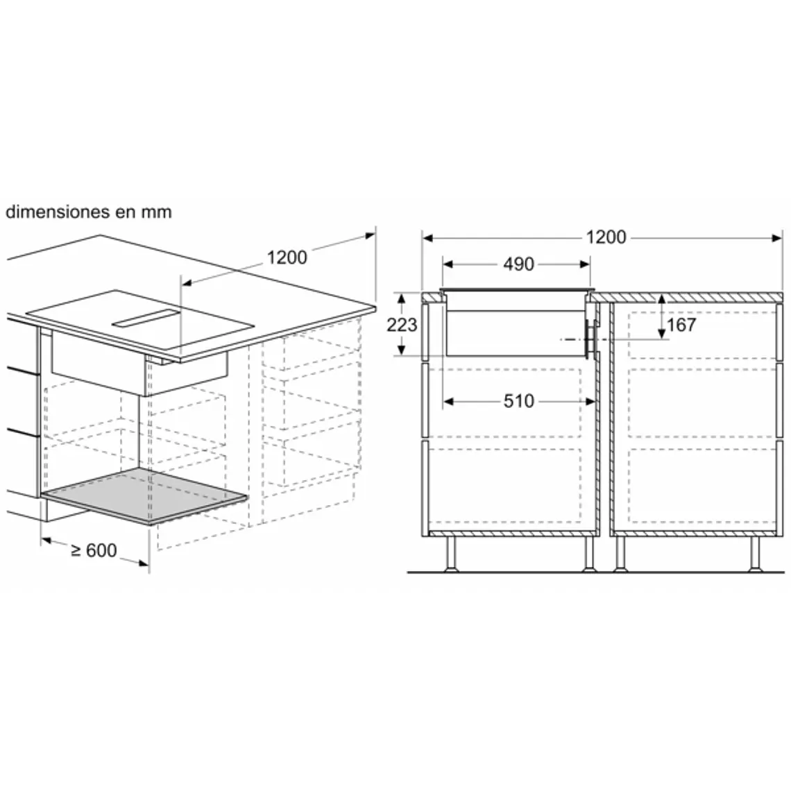 Encimera BOSCH Serie 4 Inducción con extractor Negro 80 cm sin perfiles · PVS811B16E 19