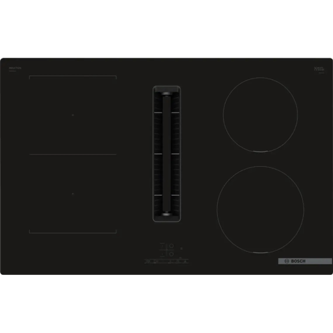 Encimera BOSCH Serie 4 Inducción con extractor Negro 80 cm sin perfiles · PVS811B16E 1