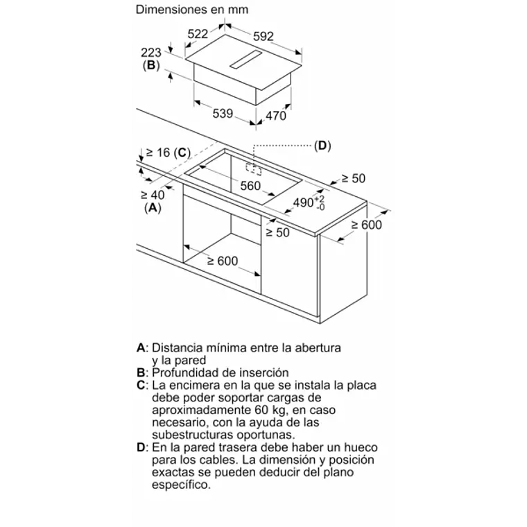 Encimera BOSCH Serie 4 Inducción con extractor Negro 60 cm sin perfiles · PVS611B16E 14