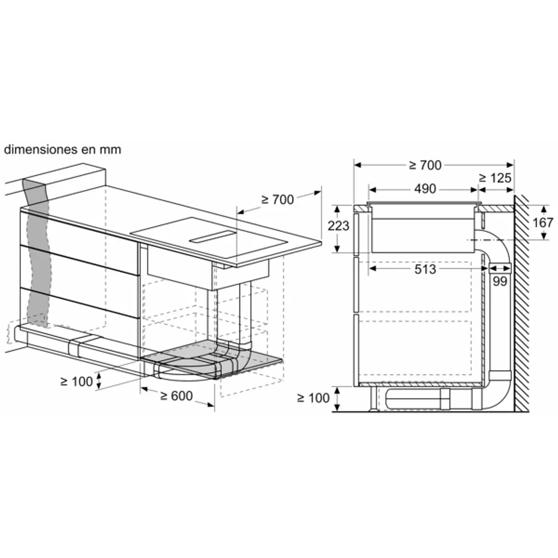 Encimera BOSCH Serie 4 Inducción con extractor Negro 60 cm sin perfiles · PVS611B16E 16