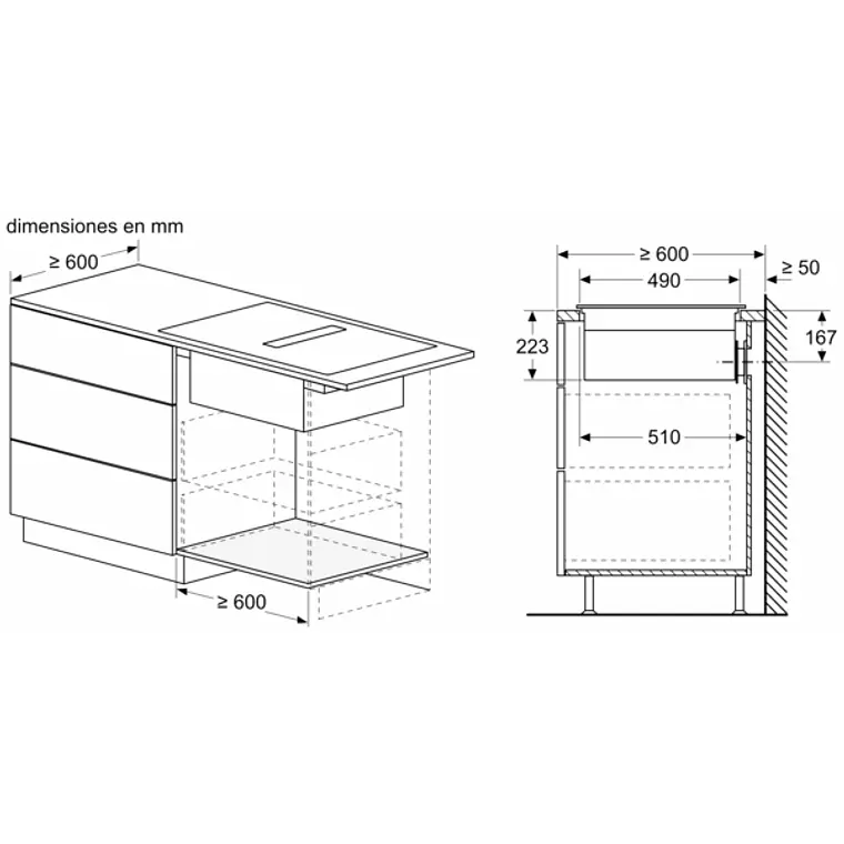 Encimera BOSCH Serie 6 Inducción con extractor Negro 70 cm sin perfiles · PVQ731H26E 11