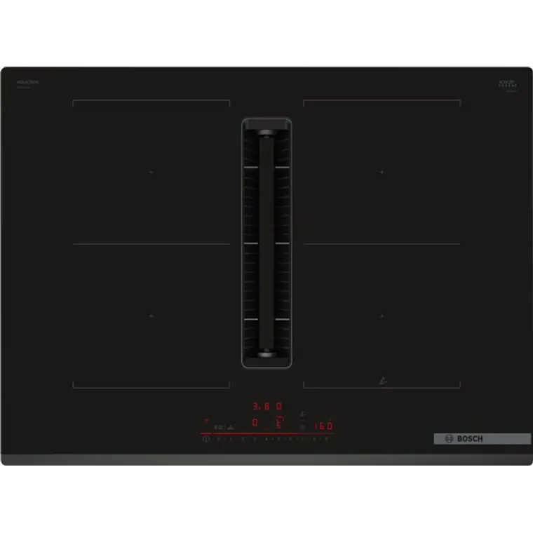 Encimera BOSCH Serie 6 Inducción con extractor Negro 70 cm sin perfiles · PVQ731H26E 1
