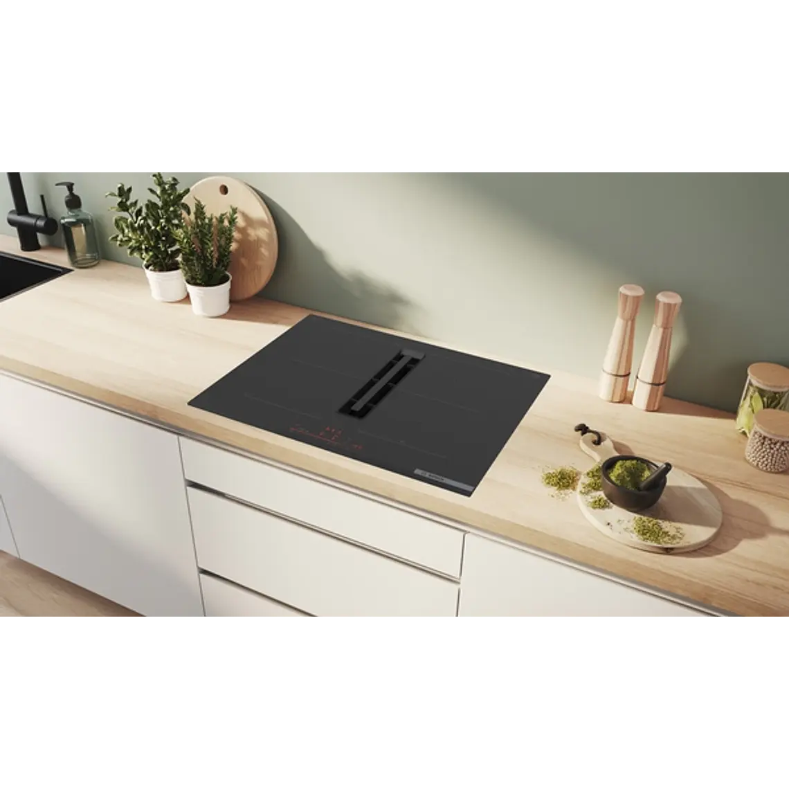 Encimera BOSCH Serie 6 Inducción con extractor Negro 70 cm sin perfiles · PVQ731H26E 5