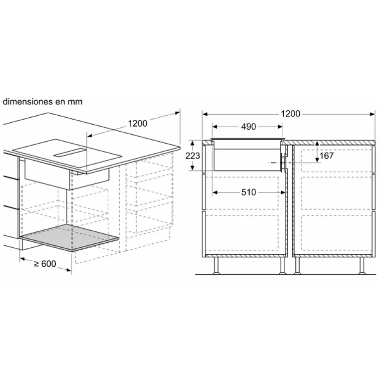 Encimera BOSCH Serie 6 Inducción con extractor Negro Mate 80 cm sin perfiles · PXJ81AH21E 19