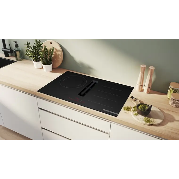 Encimera BOSCH Serie 6 Inducción con extractor Negro Mate 80 cm sin perfiles · PXJ81AH21E 5