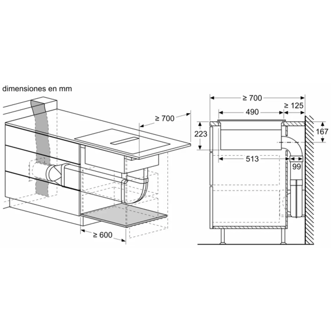 Encimera BOSCH Serie 6 Inducción con extractor Negro Mate 60 cm sin perfiles · PVQ61AH26E 15