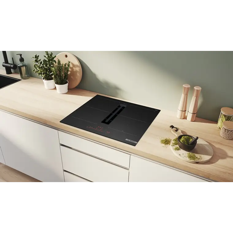 Encimera BOSCH Serie 6 Inducción con extractor Negro Mate 60 cm sin perfiles · PVQ61AH26E 5