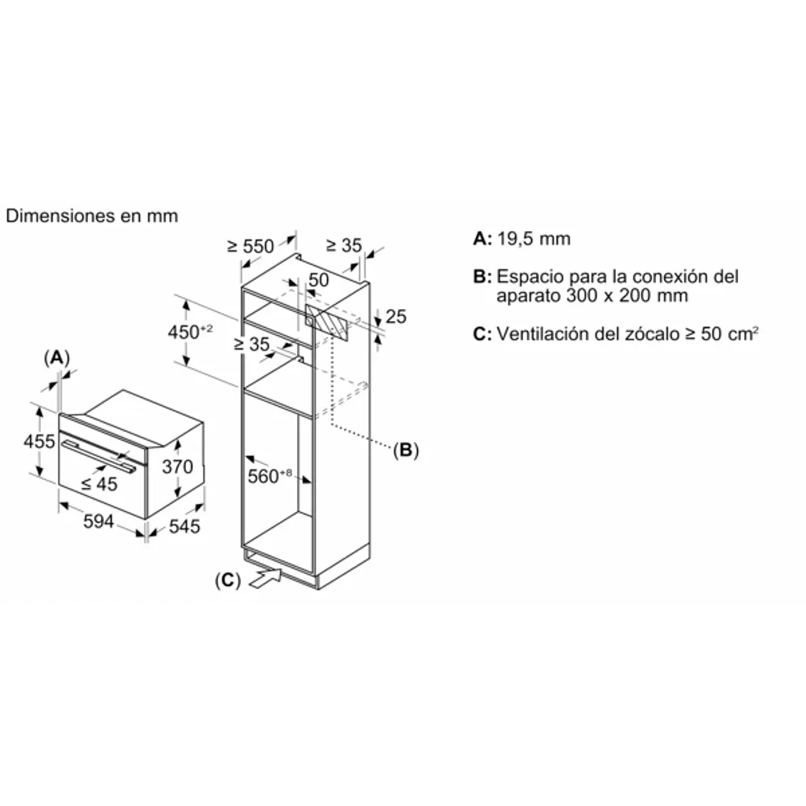 Microondas BOSCH Serie 8 Integrable Negro 60 cm · CEG732XB1 8