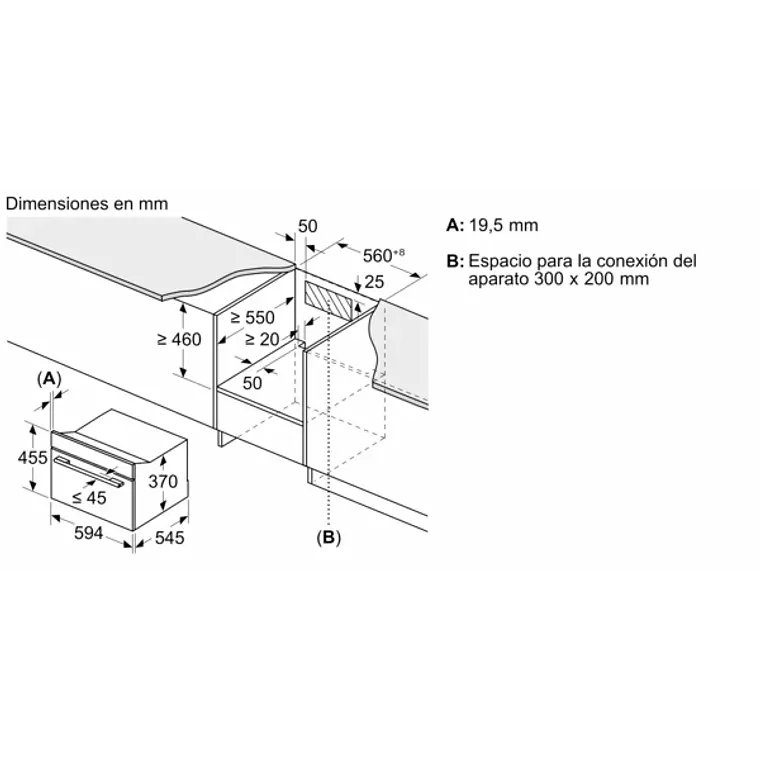 Microondas BOSCH Serie 8 Integrable Negro 60 cm · CEG732XB1 9