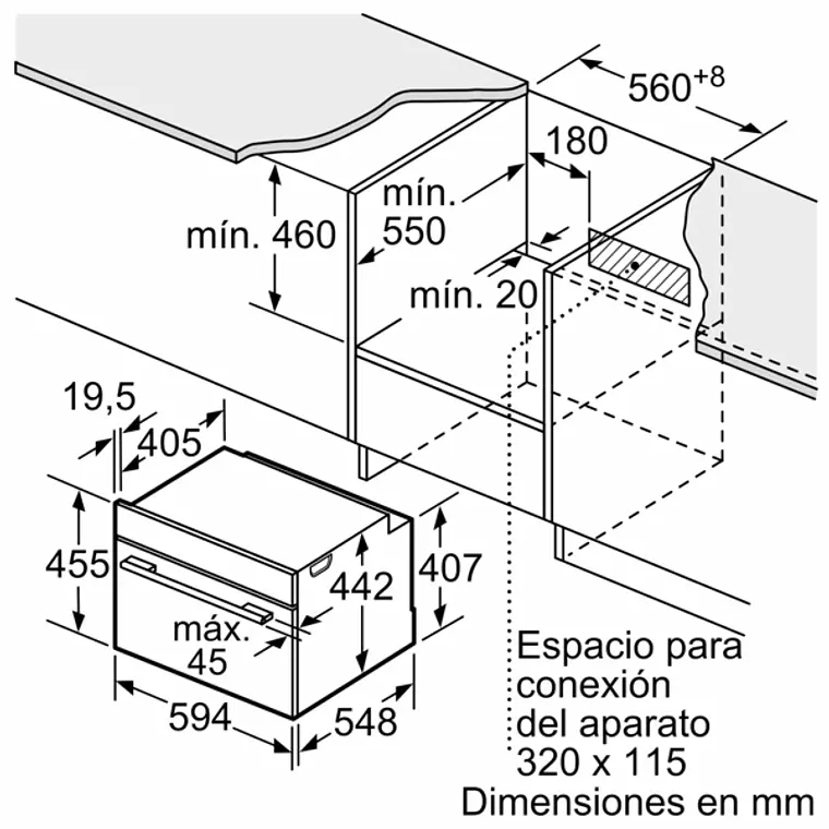 Microondas BOSCH Serie 8 Integrable Blanco 60 cm · CMG7241W1 12