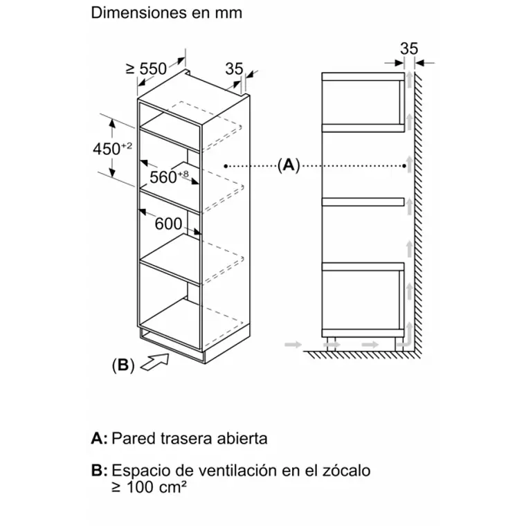 Microondas BOSCH Serie 6 Integrable Inox 60 cm · CMA585GS1 12