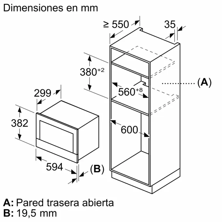 Microondas BOSCH Serie 8 Integrable Negro 60 cm · BFR7221B1 9