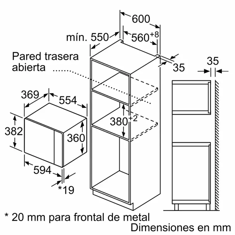 Microondas BOSCH Serie 6 Integrable con Grill Inox 60 cm · BEL554MS0 8