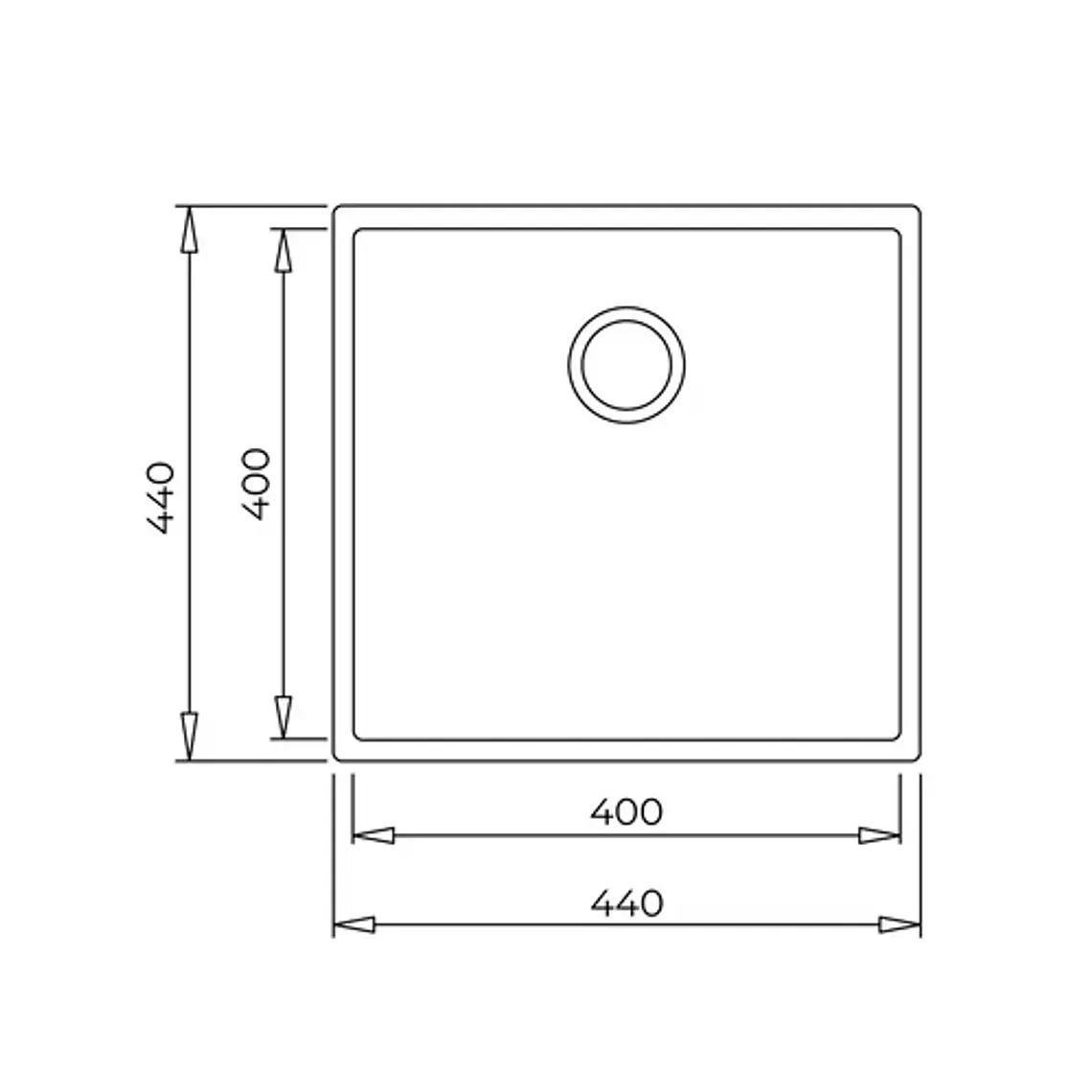 Lavaplatos SQUARE 40.40 TG Granito Stone Grey (BE) - TEKA 3