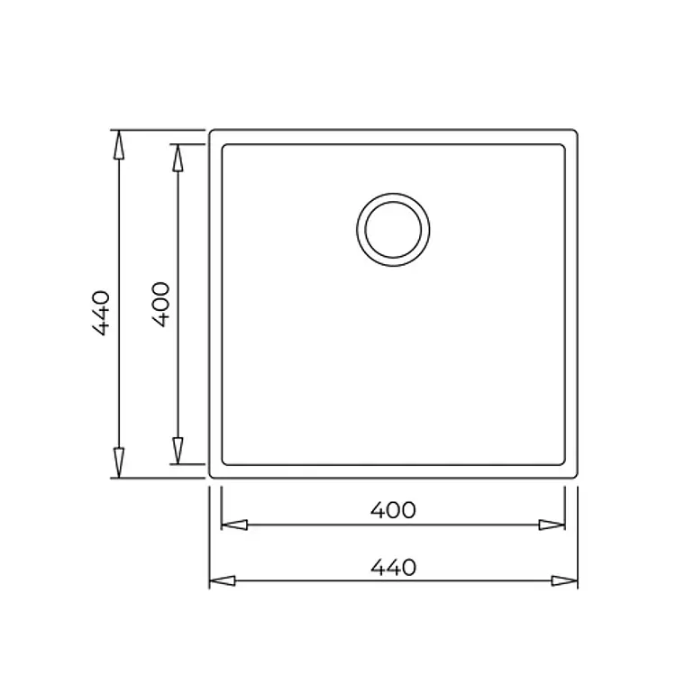 Lavaplatos SQUARE 40.40 TG Granito Stone Grey (BE) - TEKA 3