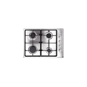 Encimera de acero inoxidable de 4 quemadores y parrillas de hierro fundido - TEKA