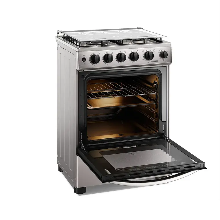 Cocina a Gas 4 Platos Mademsa Horno a Vapor y Triple Llama FM4SSC Inox 4