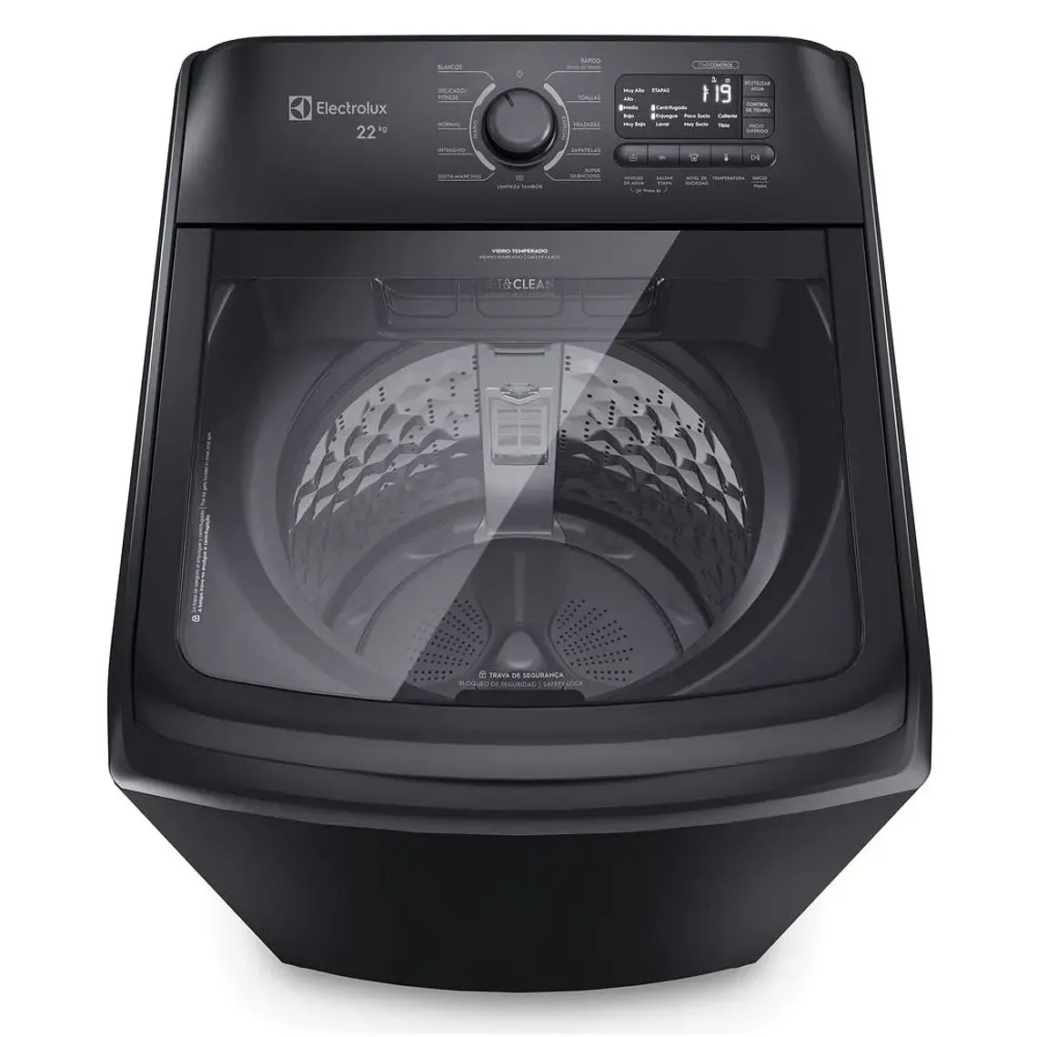 Lavadora Automática 22kg Carga Superior Expert Jet&Clean y Atrapa Pelusas LS22Y Negra - ELECTROLUX 4