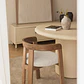 Silla Martina con reposabrazos en roble y bouclé - Miniatura 2