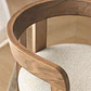 Silla Martina con reposabrazos en roble y bouclé - Miniatura 3