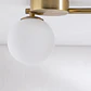 Plafón de techo en hierro con 4 bolas de cristal Orbe - Miniatura 5