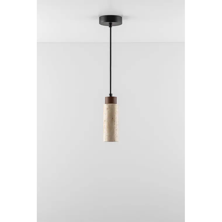 Lámpara colgante Ø6,5 cm en travertino Nerea 5