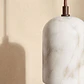 Lámpara de techo colgante en alabastro y madera Selene - Miniatura 4