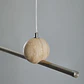 Lámpara colgante lineal LED 170 cm en piedra natural y hierro Liria - Miniatura 7