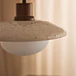 Lámpara colgante Ø25 cm en travertino, madera y bola de cristal Cala - Miniatura 4