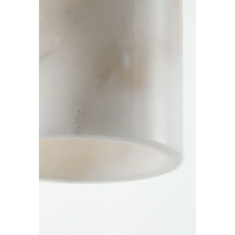 Lámpara de techo colgante en alabastro y madera Selene 9