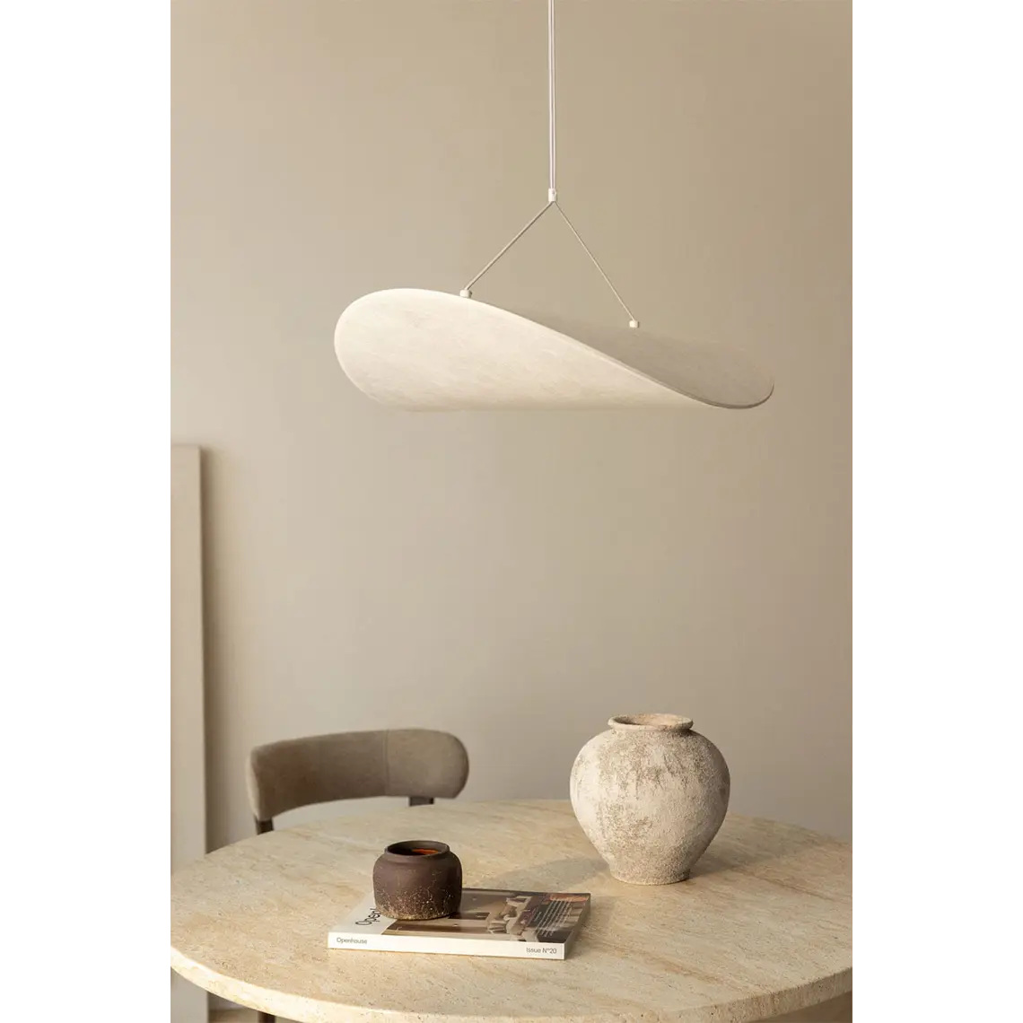 Lámpara de techo colgante LED en tela Eira Ø60 cm 3
