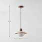 Lámpara colgante Ø25 cm en travertino, madera y bola de cristal Cala - Miniatura 9