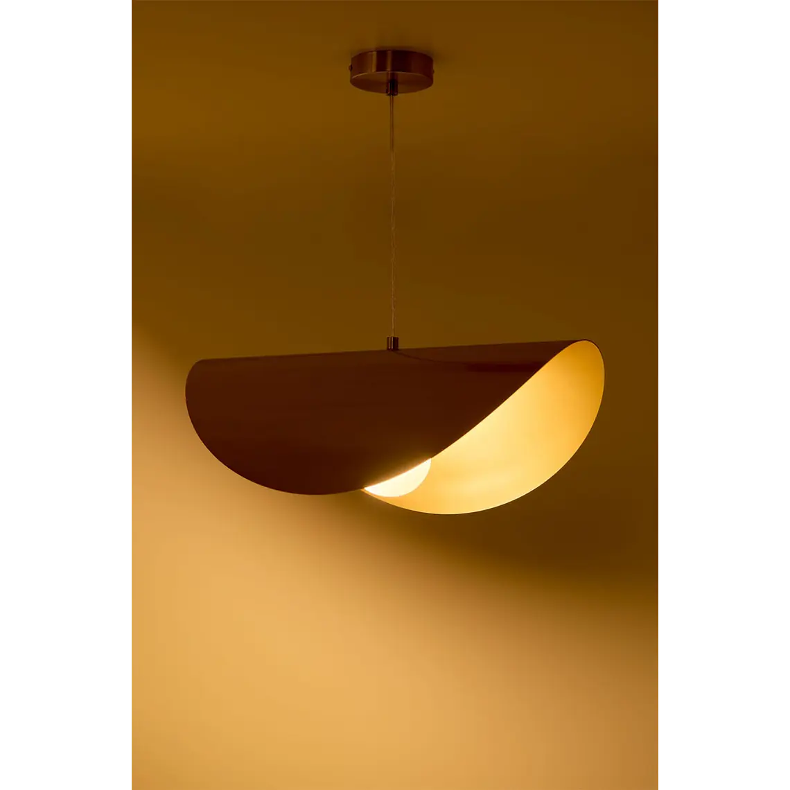 Lámpara de techo colgante en acero Onda 4