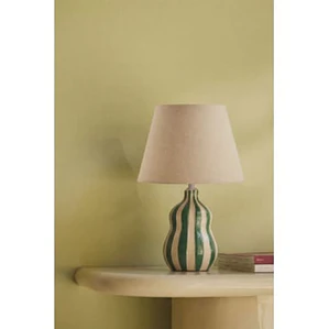 Lámpara de mesa 40 cm en cerámica y lino Gaia