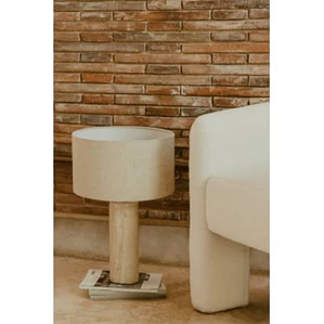 Lámpara de mesa en travertino Vesta