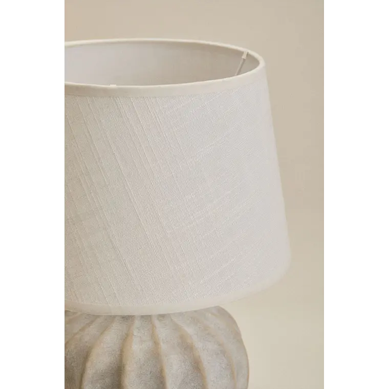 Lámpara de mesa 30 cm en cerámica y lino Leda 6