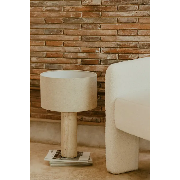 Lámpara de mesa en travertino Vesta 2